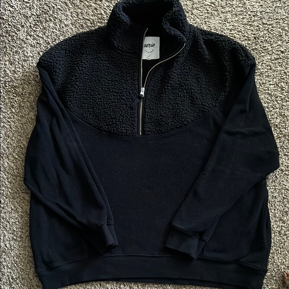 Women’s Aerie Black Zip Up Size Large